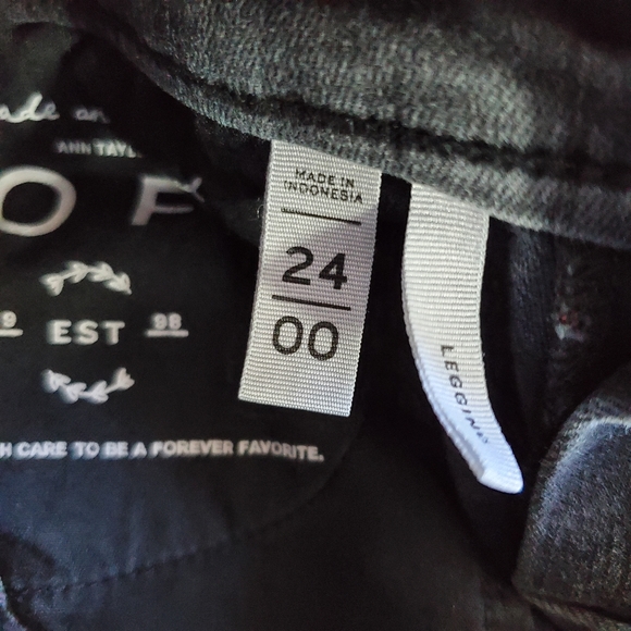 Loft Faded Black Legging Skinny Jeans Rocker Edgy - Picture 7 of 8